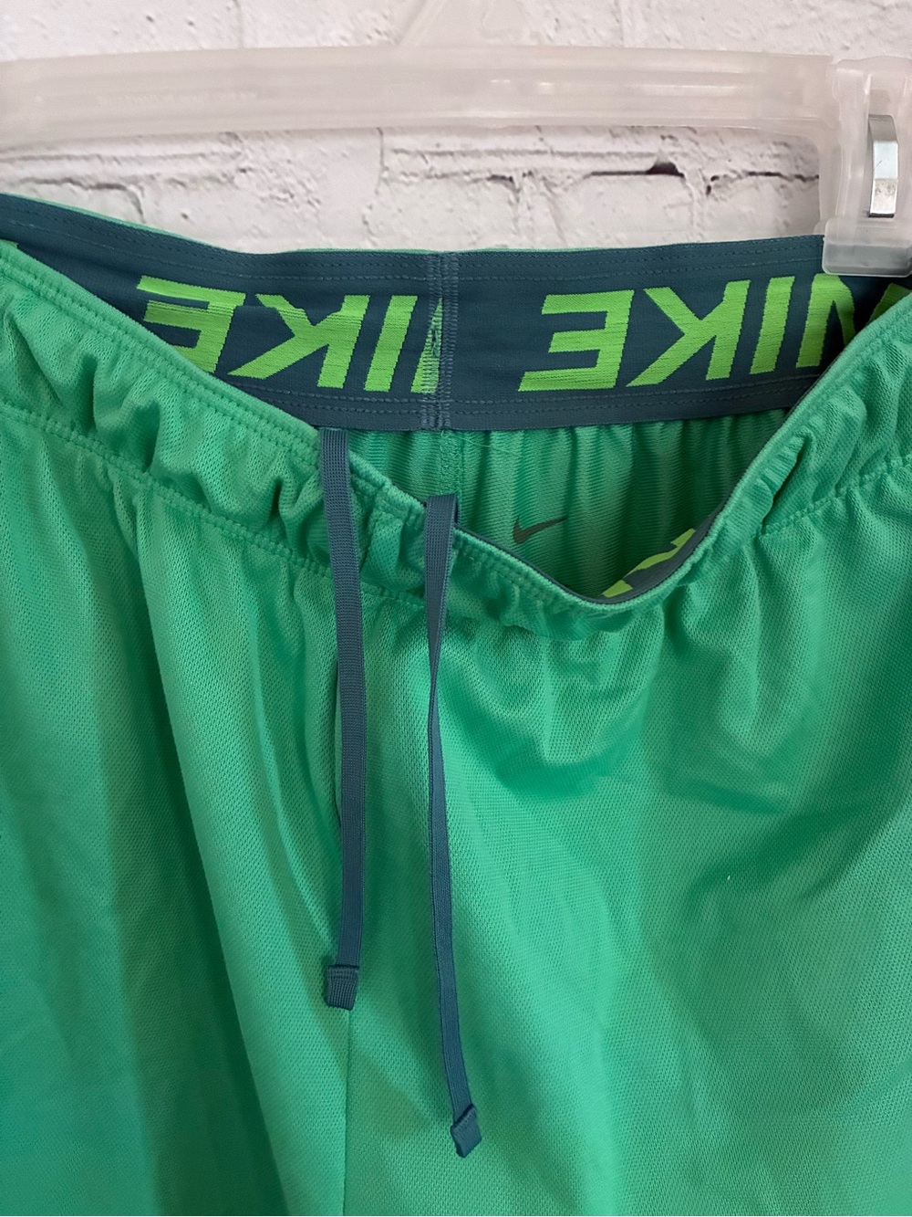Nike Teal and Lime Athletic Shorts